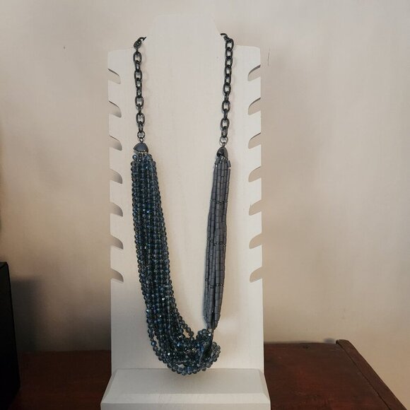 Multi-strand Tube & Bead Statement Necklace